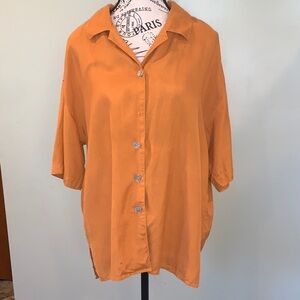 Vintage Melrose Studio *flawed* Button Front Women's Medium Short Sleeve Shirt